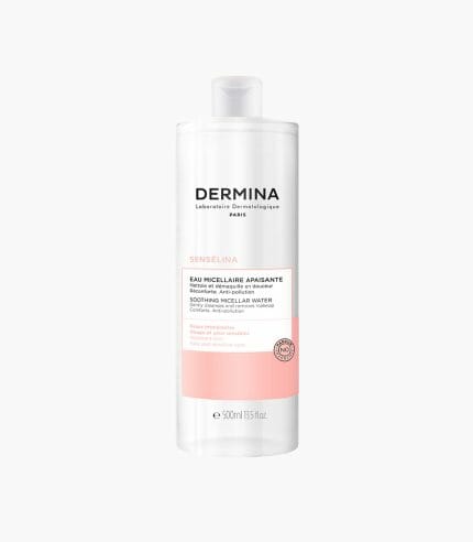 ديرمينا ماء ميسيلار مزيل المكياج للبشرة شديدة الحساسية 500مل DERMINA SENSELINA SOOTHING MICELLAR WATER 500ML